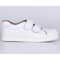 Sepatu Casual Wanita Cewek Sepatu Kets Tanpa Tali Warna Putih 014 RZ