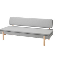IKEA YPPERLIG Sofa tempat tidur 3 dudukan, Orrsta abu-abu muda