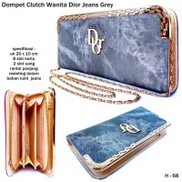 T2105 Clutch bag dior jeans grey