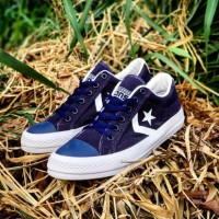 TERBATAS CONVERSE STAR PLAYER OX NAVY SNEAKERS CASUAL RUNNING SEPATU
