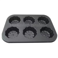 Jual Loyang Teflon Pan Cupcake Dan Muffin Plum 6 Lubang - Hitam Murah