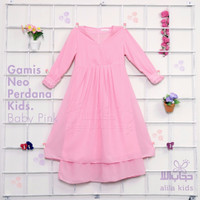 GAMIS NEO PERDANA Size 6 & 8 - HIJAB ALILA KIDS | Gamis Ceruti Anak