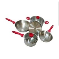 Supra Rosemary Cookware Set 7 Pcs Impact Stainless Steel Panci Murah
