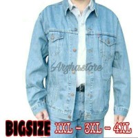 Termurah Jual Jaket Jeans Pria Levis BiGsize Ukuran Besar JUMBO XxL X