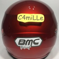 HELM BMC INOVA R SOLID RED MAROON HALF FACE