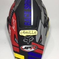 HELM JPR FOX BLACK DOFF SILVER DOUBLE VISOR SUPERMOTO SEMI CROSS TRAIL