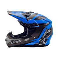 CARGLOSS MXC SUPERCROSS HELM MOTOCROSS - GREY BLACK BLUE