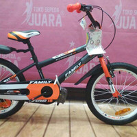 SEPEDA ANAK FAMILY INFERNO 18 INCH HITAM/ORANGE USIA 5-8 TAHUN