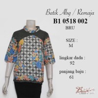 Blus batik remaja B10518002BRU baju batik anak / grosir batik murah
