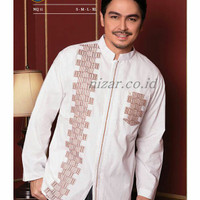 Baju Koko Nizar bordir NQ 11 lengan panjang