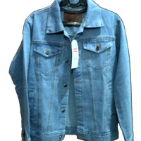 Harga jaket jeans levi s pria bio blitz keren premium biru telor asin | DEMO GRABTAG