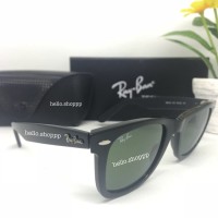 Kacamata Rayban Wayfarer 2140 Hitam kilap lensa kaca PR Berkualitas