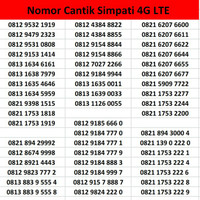 Jual Perdana Cantik Nomor Telkomsel Simpati 4G LTE Murah