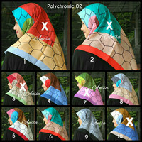 Jilbab hijab segiempat polychromic 02 by azzura scraft
