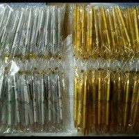 DISKON SOUVENIR PERNIKAHAN PULPEN GOLD / SILVER MURAH SOVENIR ALAT
