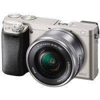 Sony Kamera Alpha A6000 Kit Lensa E 16-50mm F3.5-5.6 OSS warna Silver