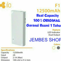 Jual Hippo Powerbank ilo F1 12.500mah Real Capacity 100% ORIGINAL (Promo) Murah