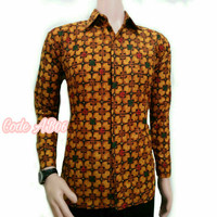 Kemeja Batik Pria Lengan Panjang Unggul jaya AB06 Batik Pekalongan