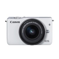 Canon EOS M100 Kamera DSLR with Lensa EF-M15-45mm - White