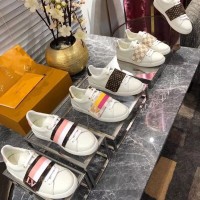 Jual sepatu keds kulit lv louis vuitton sneaker kw mirror 1:1 ori impo