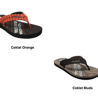 Sendal Jepit Sandal Jepit Pria NEW ERA Subaru Coklat Orange Size 41/43