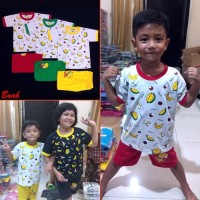 Setelan Anak Laki Perempuan BUAH Manis Baju Pakaian Couple Lucu MARUNO