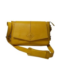 LINS CRAFT - TAS KULIT VINTAGE POSMEMT WANITA WARNA KUNING