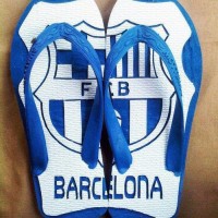 Jual sandal jepit ukir barcelona Murah