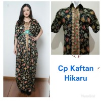 Couple Dress Maxi Gamis Kaftan Jumbo Inayah dan Kemeja Batik Pria