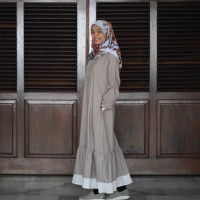 Gamis katun polos sehari-hari/pengajian/baju lebaran wanita muslimah