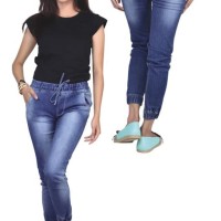 Celana Jogger Wanita - NU 093 Dengan bahan DENIM STRETCH