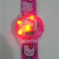 Jam Tangan Anak Hologram Proyektor, Laser, Music Hello Kitty AJP 11