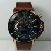 JAM TANGAN PRIA ALEXANDER CHRISTIE AC 9201 COWOK KULIT BLACK ROSEGOLD
