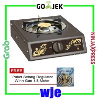 Sanken SG-220T Kompor Gas 1 Tungku + Paket Selang Regulator Win Gas