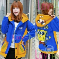 BM8 JAKET SPONGEBOB HEADPHONE HOODIE KOREA SWEATER BLAZER COUPLE CEWE