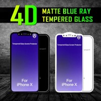 4D Matte BLUERAY Tempered Glass Iphone 6 6s 6s+ 7+ 7 8 8+ X 10 PLUS 9H