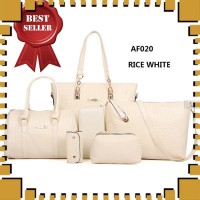 TAS WANITA PREMIUM QUALITY FASHION WANITA BRANDE KADO PESTA 020 PUTIH