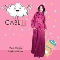 Jas Hujan Muslimah Cablin Tipe Anna Warna Plum Purple Size M XL