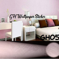 Polos pink tekstur damask GH 45cm x 10mtr | Wallpaper sticker