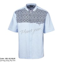 MURAH BAJU MUSLIM Kemeja Lengan Pendek Pria Ukuran Besar / Jumbo Koko