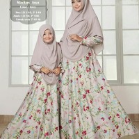 Mk Maxmara Lux - Gamis Couple Ibu Dan Anak / Long Dress Muslim Busui