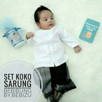 TERLARIS set koko sarung bayi umur 0 1 thn pakaian muslim pria wanita