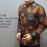 Jual BAJU KEMEJA BATIK PRIA SLIM FIT LENGAN PANJANG D-286 Murah
