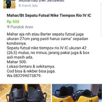 Sepatu Futsal Nike Tiempo X Rio IV IC Original