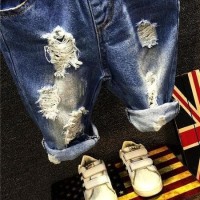 CELANA RIPPED JEANS ANAK BAYI BALITA PEREMPUAN LAKI LUCU BAHAN IMPORT