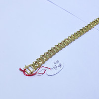 Gelang kaki emas kuning 70% berat 32.9 gram panjang 26cm sisik naga