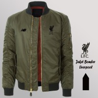 Jaket Bomber Army Parasut Logo Liverpool