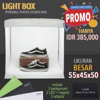 Jual LIGHT BOX PORTABLE MINI PHOTO STUDIO MAGIC BOX UKURAN BESAR 55X45X50cm Murah