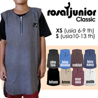 Baju Koko Gamis Pakistan Anak Rosal (Rompi Shalat) Ukuran XS dan S