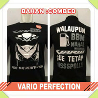 Baju Kaos Distro MotoGP Vario Perfection Combed Hitam Murah